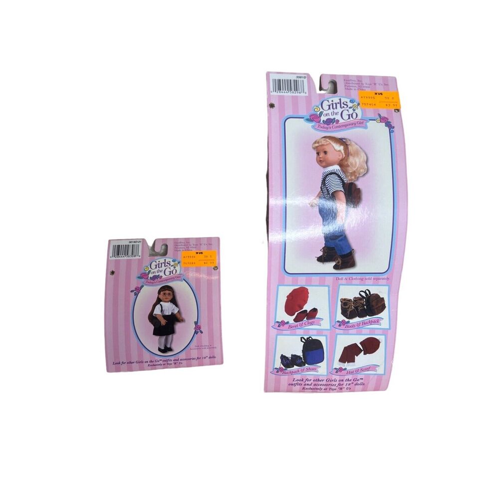 Vintage Girls On The Go New In package Dress Up Shoes Toys R US For 18" Dolls